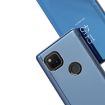 Google Pixel 4a Blue Leather Case with Holder - Mirror Flip Design - 5
