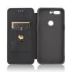 OnePlus 5T Carbon Fiber Texture Flip Case - Black - 4
