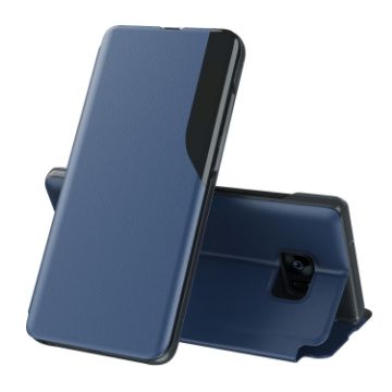 Samsung Galaxy S7 Edge Blue Leather Flip Phone Case - 1