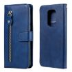 Blue Leather Case for Motorola Moto G9 Play / Moto E7 Plus - 1