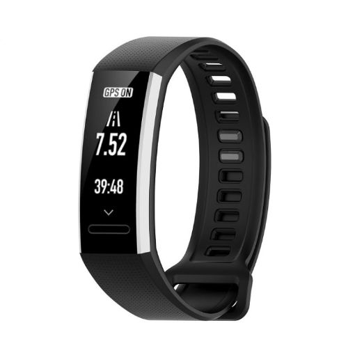 Silicone Watch Band for Huawei Band 2 Pro/2/ERS-B19/ERS-B29 (Black) - 1