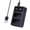 Smart LCD USB Dual Charger for PANASONIC DMW-BMB9E (T) - 2