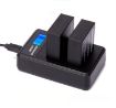 Smart LCD USB Dual Charger for PANASONIC DMW-BMB9E (T) - 4