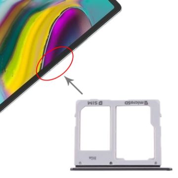 Samsung Galaxy Tab S5e SM-T725 SIM Card Tray + Micro SD Card Tray - Black - 1