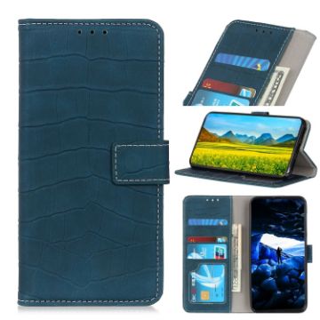 Nokia 5.3 Crocodile Texture Leather Case - Dark Green - 1
