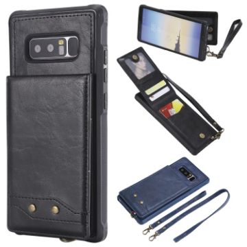 Galaxy Note 8 Vertical Flip Leather Case - Black - 1
