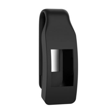 Silicone Clip Button Case for Fitbit Inspire HR - Black - 1