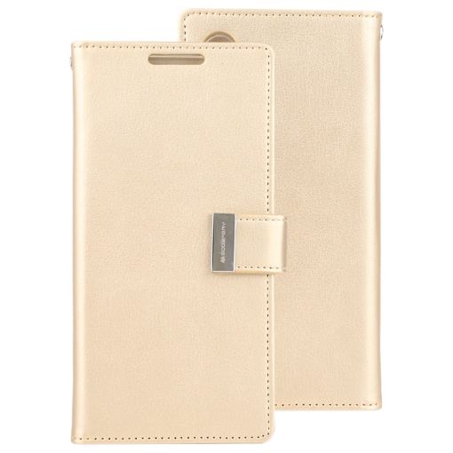 GOOSPERY RICH DIARY PU + TPU Leather Case for Galaxy Note 10+ (Gold) - 1