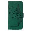 Green Feather Pattern Litchi Texture Leather Case for Motorola Moto G7 Power - 2