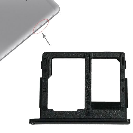Galaxy Tab A 8.0 SIM Card Tray + Micro SD Tray - Black - 1
