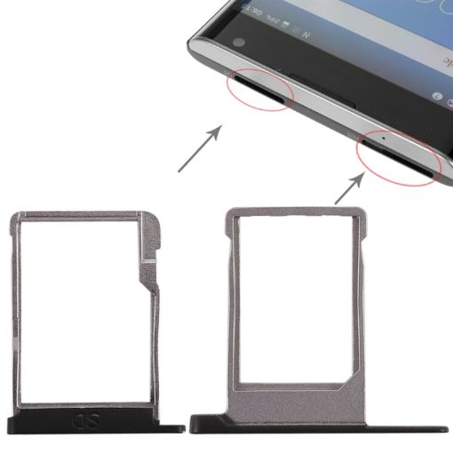 Blackberry Priv SIM Card Tray + Micro SD Card Tray - Black - 1