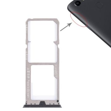 OPPO A73 / F5 SIM Card Tray + Micro SD Tray - Black - 1