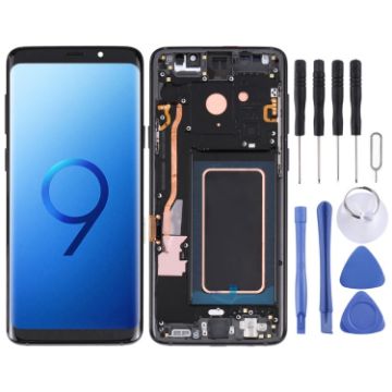 Samsung Galaxy S9 Super AMOLED LCD Screen with Frame - Black - 1