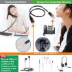 3.5mm Jack to RJ9 Headset Adapter Cable, 32cm - Black - 3