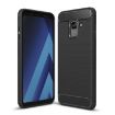 Galaxy A8 (2018) Black Carbon Fiber TPU Back Case - 1