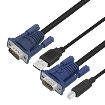 USB VGA SVGA KVM Male Keyboard Laptop PC Monitor Cable 1.5m - 1
