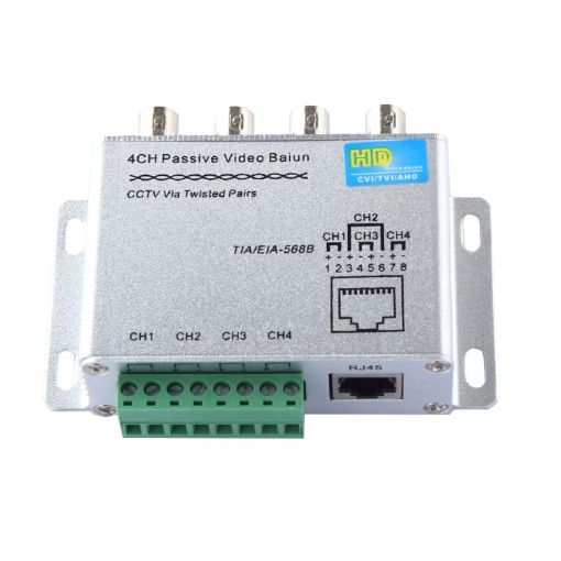 HD204A 4CH Passive Video Balun - HD-CVI/TVI/AHD CCTV - 1