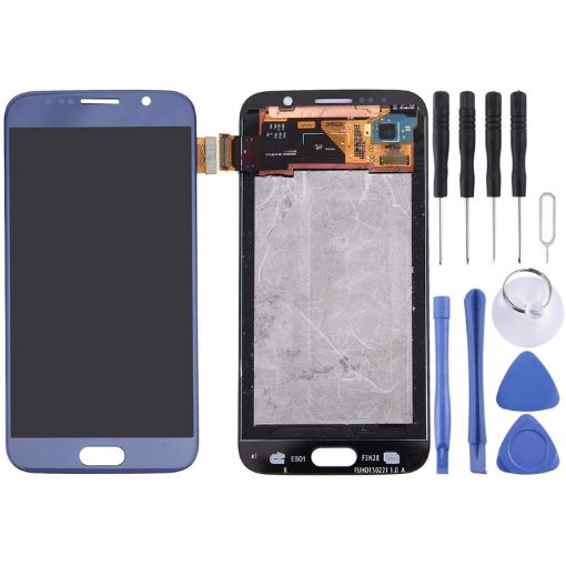 LCD Display + Touch Panel for Galaxy S6 - Dark Blue - 1