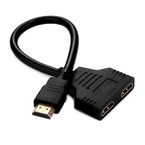 30cm HDMI Port Male to 2 Female Splitter Cable Adapter - 1
