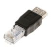 RJ45 Male to USB AF Adapter - Black - 1