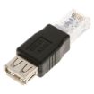 RJ45 Male to USB AF Adapter - Black - 2