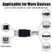RJ45 Male to USB AF Adapter - Black - 5