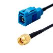 Fakra Z Female to SMA Male Adapter Cable - Blue - 1