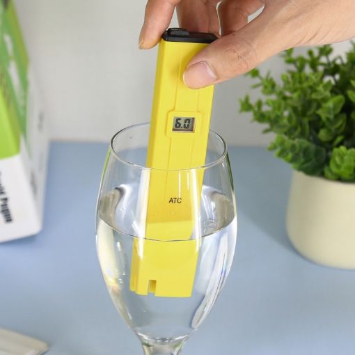 Pocket-sized PH Meter with ATC - Yellow - 1