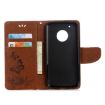 Motorola Moto G5 Plus Leather Case - Pressed Flowers Butterfly Pattern - 4