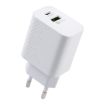 LZ-105A+C PD 20W USB-C/Type-C+QC 3.0 Charger EU Plug White - 1