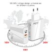 65W USB-C/Type-C+USB Dual Port GaN Charger EU Plug Black - 4