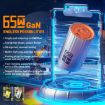WK WP-UO1 65W Dual USB-C/Type-C+USB Fast Charger Silver - 3