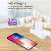 PD30W USB-C/Type-C + QC3.0 USB Dual Port Charger with 1m USB to 8 Pin Data Cable - 4