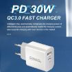 PD30W USB-C/Type-C + QC3.0 Dual Port Charger EU Plug - 6