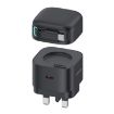 USAMS PD35W Dual Type-C Port GaN Fast Charger, UK Plug - Black - 1