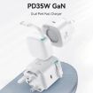 USAMS PD35W Dual Type-C Port GaN Fast Charger, UK Plug - White - 2