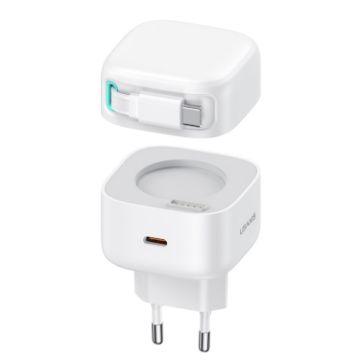USAMS PD35W Dual Type-C Port GaN Fast Charger, EU Plug (White) - 1