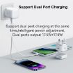 USAMS PD35W Dual Port GaN Fast Charger, UK Plug - White - 4
