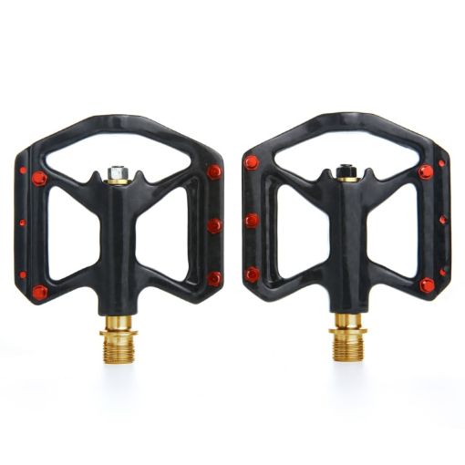 Carbon Fiber + Titanium Road Bike Pedals - Black - 1
