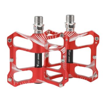 WEST BIKING YP0802080 Aluminum Alloy Bicycle Pedal - Red - 1