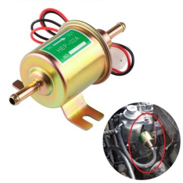 Picture of HEP-02A Universal Car 24V Fuel Pump Inline Low Pressure Electric Fuel Pump (Gold)