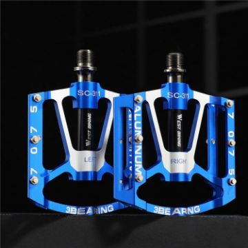 WEST BIKING Mountain Bike Aluminum Alloy Pedal - Blue - 1