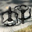 WEST BIKING Bicycle Aluminum Alloy Chromium Molybdenum Steel Axle Pedal Black - 2