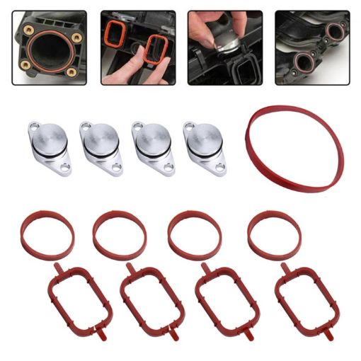 4x22mm Car Swirl Flap Air Intake Repair Kit - Silver - 1