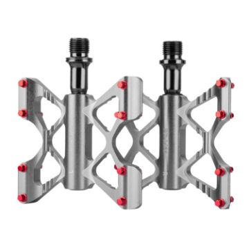 Promend PD-M56 Mountain Bike Aluminum Pedals - Grey (1 Pair) - 1