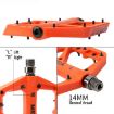 MEROCA Mountain Bike Nylon Pedal - Red - 7