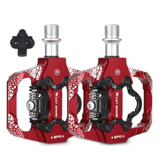 WEST BIKING YP0802086 Mountain Bike Pedals - Red - 1