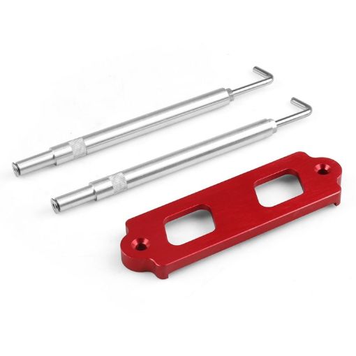 Red Aluminum Battery Bracket for Honda Civic 1988-2000 - 1