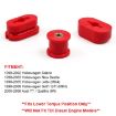 VW Jetta/Golf GTI Mk4 Front Lower Engine Mount Bracket Poly Bushings (Red) - 4