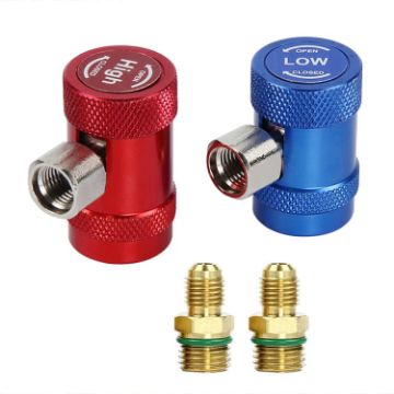 Car AC R1234YF Air Conditioning Fluorine 90 Degree Quick Joints - 1